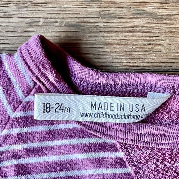 Childhoods Sangria Stripe Peplum Crew - Picture 3 of 4